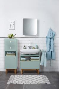 Závěsná koupelnová skříňka se zrcadlem v mentolové barvě 50x58 cm Color Bath – Tom Tailor
