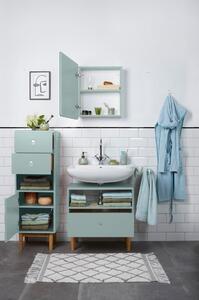 Závěsná koupelnová skříňka se zrcadlem v mentolové barvě 50x58 cm Color Bath – Tom Tailor