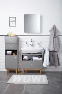 Šedá závěsná koupelnová skříňka se zrcadlem 50x58 cm Color Bath – Tom Tailor