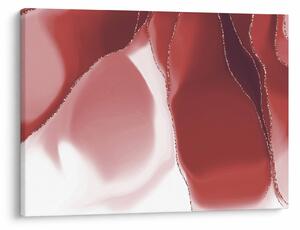 Obraz - Červená abstraktní květina N⁰3 (70x50 cm)