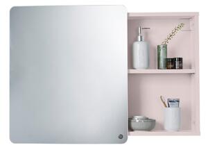 Růžová závěsná koupelnová skříňka se zrcadlem 80x58 cm Color Bath – Tom Tailor