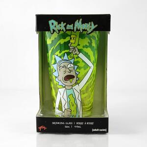 Zelená sklenice Big Mouth Inc. Rick & Morty Wrecked, 470 ml