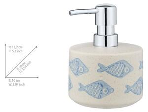 Bílo-modrá keramická sada doplňků do koupelny Aquamarin – Wenko