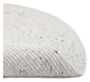 Bílo-šedý ručně vyrobený koberec ze směsi vlny a bavlny Nattiot Neethu, ø 110 cm
