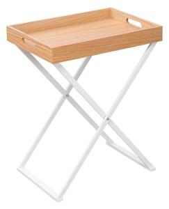 Odkládací stolek Veronica / přírodní - bílá