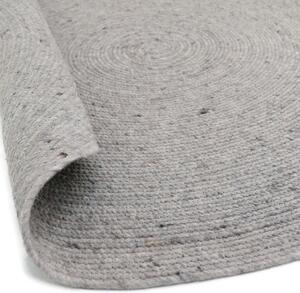 Šedý ručně vyrobený koberec ze směsi vlny a bavlny Nattiot Neethu, ø 140 cm