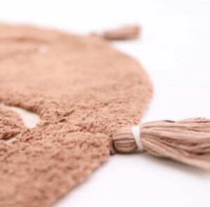 Starorůžový ručně vyrobený koberec z bavlny Nattiot Yva, ø 110 cm