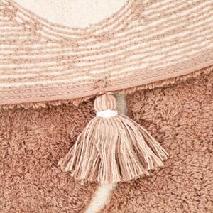 Starorůžový ručně vyrobený koberec z bavlny Nattiot Yva, ø 110 cm