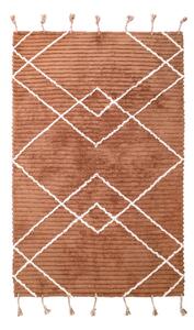 Hnědý ručně vyrobený koberec z bavlny Nattiot Lassa, 100 x 150 cm