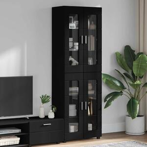 Vysoký bufet FLORIN 60 x 35 x 182 cm Černá Kompozitní dřevo 3397905