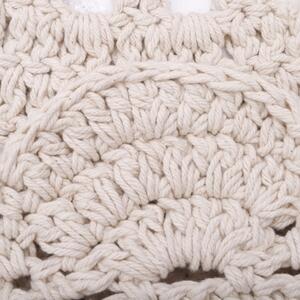 Bílý ručně háčkovaný koberec z bavlny Nattiot Alma, ø 120 cm