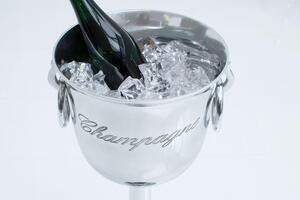 Designový chladič šampaňského Champagne 75 cm / stříbrná