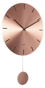 Nástěnné kyvadlové hodiny v měděné barvě Karlsson Impressive, ø 47 cm