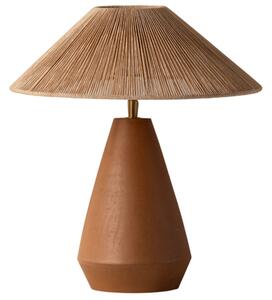 Micadoni Terakotově oranžová stolní lampa Ina 38 cm