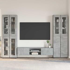 Sestava TV skříněk FLORIN 3 ks Betonově šedá Kompozitní dřevo 3398007
