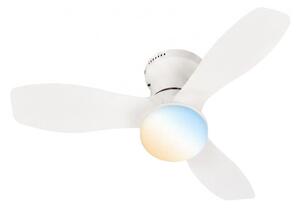 Brilo - LED Stmívatelný stropní ventilátor PAN LED/15W/230V 3000-6500K bílá+DO