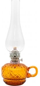 Petrolejová lampa MONIKA 34 cm amber káro