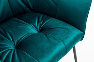 Jídelní židle LOFT X tyrkysová samet Nábytek | Jídelní prostory | Jídelní židle | Všechny jídelní židle