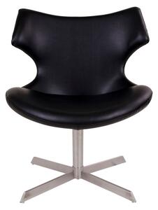 Designová židle Khloe, černá koženka