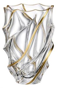 KŘISTÁLOVÁ VÁZA BOHEMIA SURF GOLD MATT 280MM