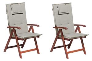 Set 2 ks. zahradních židlí TRATORIA (tmavě červená + béžová + šedá). 1026932