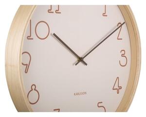 Béžové nástěnné hodiny Karlsson Sencillo, ø 40 cm