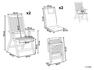 Set 2 ks. zahradních židlí JAKARTA (grafit). 1026944
