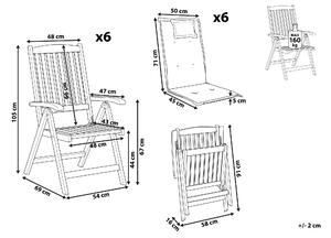 Set 6 ks. zahradních židlí JAKARTA (grafit). 1026946