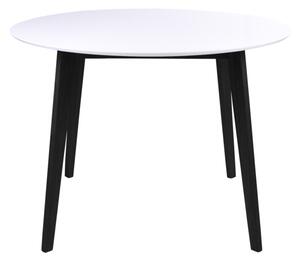 Kulatý jídelní stůl Carmen, černý / bílý