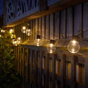 SMART GARDEN LED solární světelná řetěz GloBulb, 20 žárovek, IP44, Čirá / transparetní, Plast, Venkovní koule