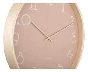 Růžové nástěnné hodiny Karlsson Sencillo, ø 40 cm