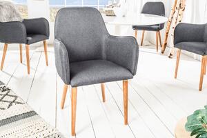 Designová židle Norway, tmavě šedá