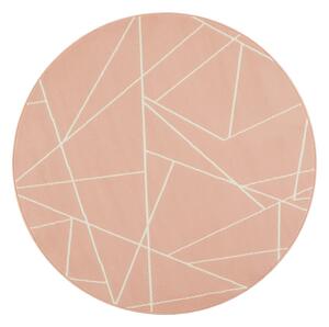 Růžový koberec Ragami Velvet, ø 140 cm