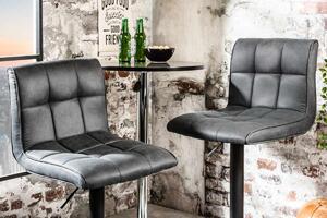 Designová barová židle Modern vintage šedá - Skladem