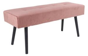 Designová lavice Elaina, růžový samet