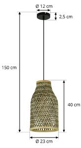 Lindby Matvi závěsné světlo Ø 40 cm z bambusu