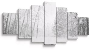 Obraz - Dřevěné molo v zimě (210x100 cm)