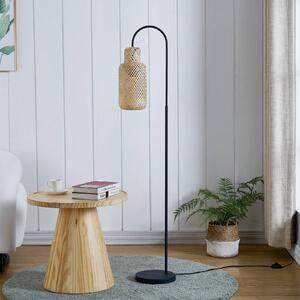 Lindby Venora stojací lampa stínidlo bambus 1zdroj