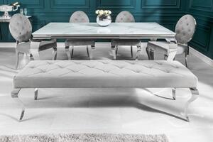 Designová lavice Rococo, 170 cm, šedá
