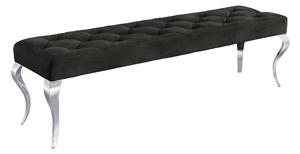 Designová lavice Rococo, 170 cm, černá
