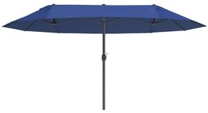 Outsunny Dvojitý Slunečník 455 x 265 cm, Slunečník s UV Ochránou a Kličkou, Balkonový Slunečník, Plážový Slunečník, Odolný Slunečník pro Pláž, Balkon