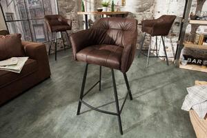 Designová barová židle Giuliana, antik hnědá - Skladem