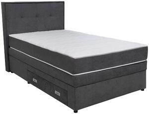 POSTEL BOXSPRING, 120/200 cm, tmavě šedá Hom`in - Jednolůžkové postele