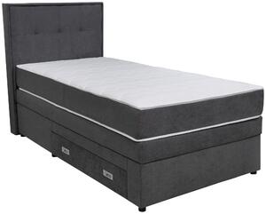 POSTEL BOXSPRING, 90/200 cm, tmavě šedá Hom`in - Jednolůžkové postele