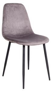 Designová jídelní židle Myla, šedá, černé nohy