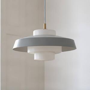 NOLA Závěsné světlo Rico, zelené, Ø 38 cm, kov/sklo, Zelená, Obývací pokoj / jídelna, kov, Design