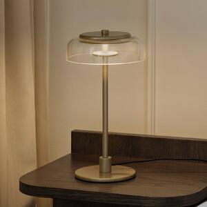 Nuura LED stolní lampa Blossi, výška 31 cm, zlatá/čirá, stmívatelný, Mosaz / zlato, Obývací pokoj / jídelna, kov, Skandinávský