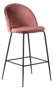 Designová barová židle Kristopher, růžová / černá