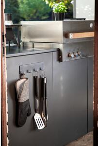 Černá magnetická lišta na kuchyňské náčiní Wenko Black Outdoor Kitchen Ima