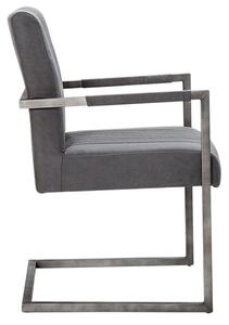 Konzolová židle Boss s područkami, vintage šedá